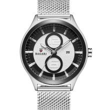 8012W Ultradünne Business-Stil Herrenuhr Mesh Stahlband Quarzuhr