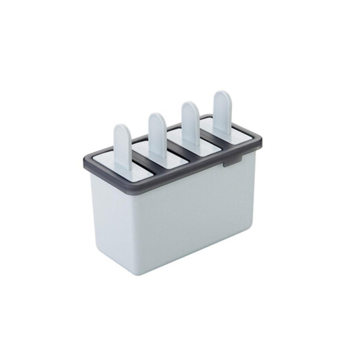 2 STÜCKE Popsicle Eisform Hausgemachte Einfache Eisform 4-Grid Eiswürfelschale BLAU FARBE