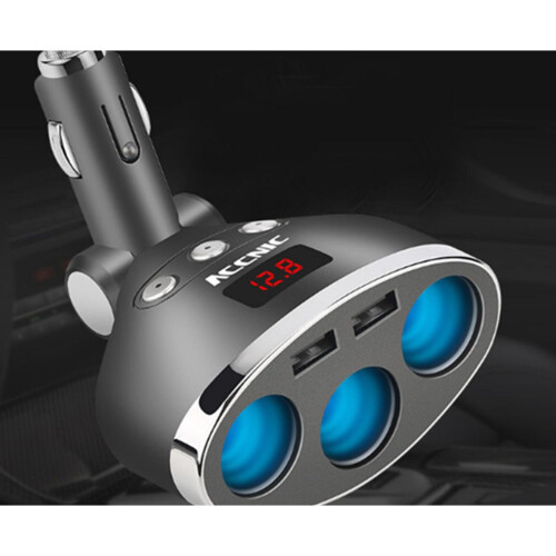 1 Drag 3 Independent Switch Car Phone Charger USB Multi-function Cigarette Lighter Car Phone Charger 1