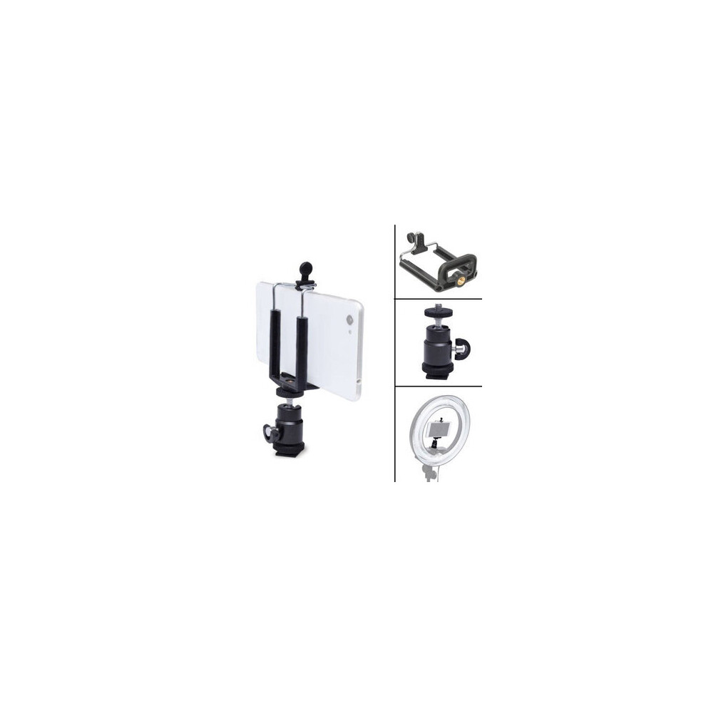 360 Degree Rotation Tripod Head Ballhead Wit Phone Clip For Smartphone Photography 4151093683222
