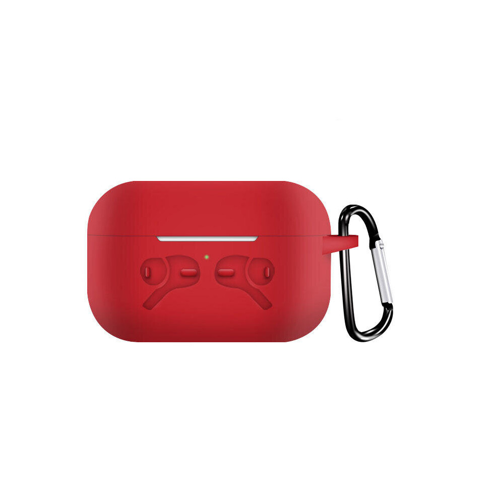 2Pcs 0.2Mm Thickness Silicone Shockproof Washable Earphone Storage Case With Keychain For Apple Airpods 3 Airpods Pro 2019 Color Red 7082497859036