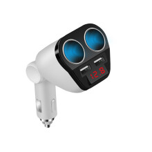 1 Drag 2 Autoladegerät Zigarettenanzünder Dual USB-Schnittstelle Multifunktionales Auto-Handyladegerät