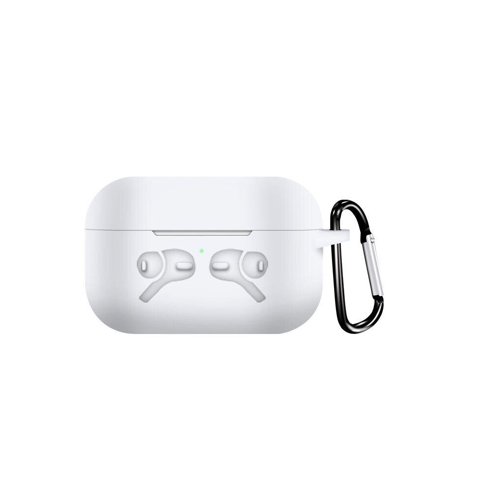 2Pcs 0.2Mm Thickness Silicone Shockproof Washable Earphone Storage Case With Keychain For Apple Airpods 3 Airpods Pro 2019 Color White 7082497859043