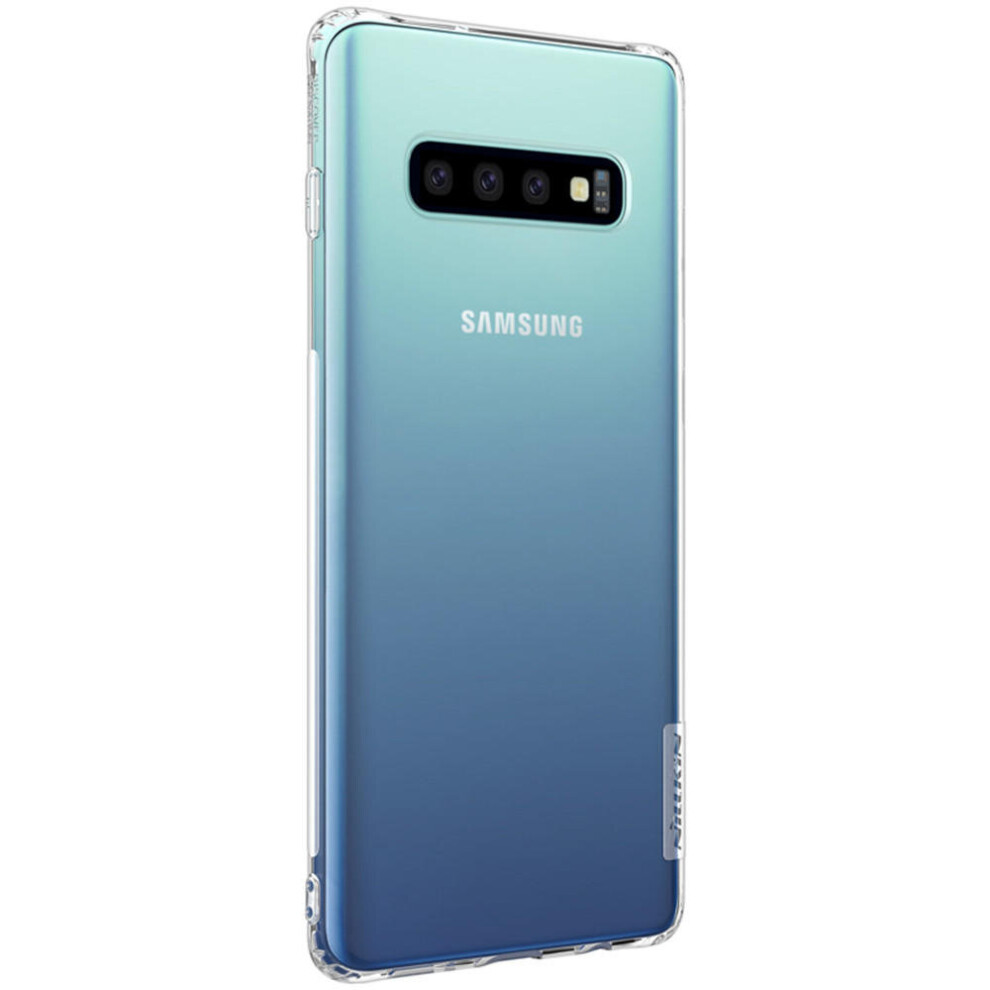 Transparent Shockproof Anti-Slip Soft Tpu Back Cover Protective Case For Samsung Galaxy S10 Color White 7082497853379