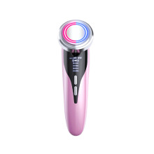 Haushalts-Schönheitsinstrument, rotes und blaues Ultraschall-Gesichtsmassageinstrument, Ionenreinigungsinstrument, Pink