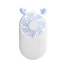 Cartoon Mini USB-Ventilator, Taschen-Handheld, leise, tragbar, ultradünn, Luftkühler, kleiner persönlicher tragbarer Ventilator, Weiß