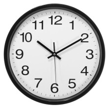 12 Zoll Silent Sweep Nicht tickende Wanduhr für Büro Home Fashion Decor SCHWARZ