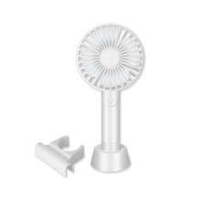 Handheld-Ventilator, wiederaufladbar, Aromatherapie, tragbar, Handy-Halterung, USB-Desktop-Mini-Ventilator, Weiß