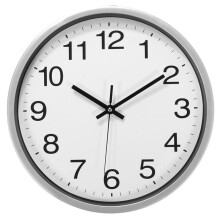 12 Zoll Silent Sweep Nicht tickende Wanduhr für Büro Home Fashion Decor Silber