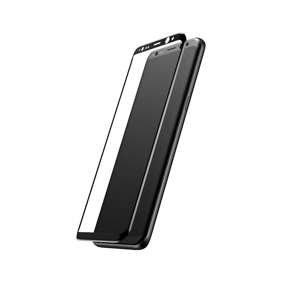 3D Arc Edge 0.3Mm Tempered Glass Silk Screen Rim Screen Protector For Samsung Galaxy S8 Plus Color Black 7082497861459