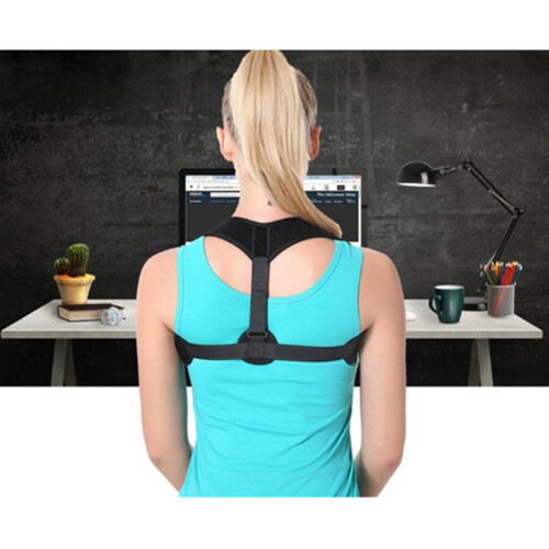 Back Posture Corrector For Women Men - Primate Posture Brace - Back Straightener Black 2
