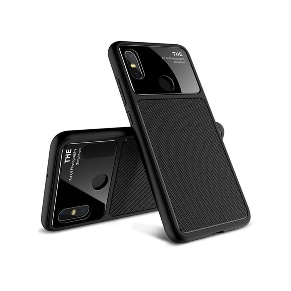 Bakeey Shockproof Tempered Glass Soft Tpu Protective Case For Xiaomi Mi8 Color Black 7082497851405
