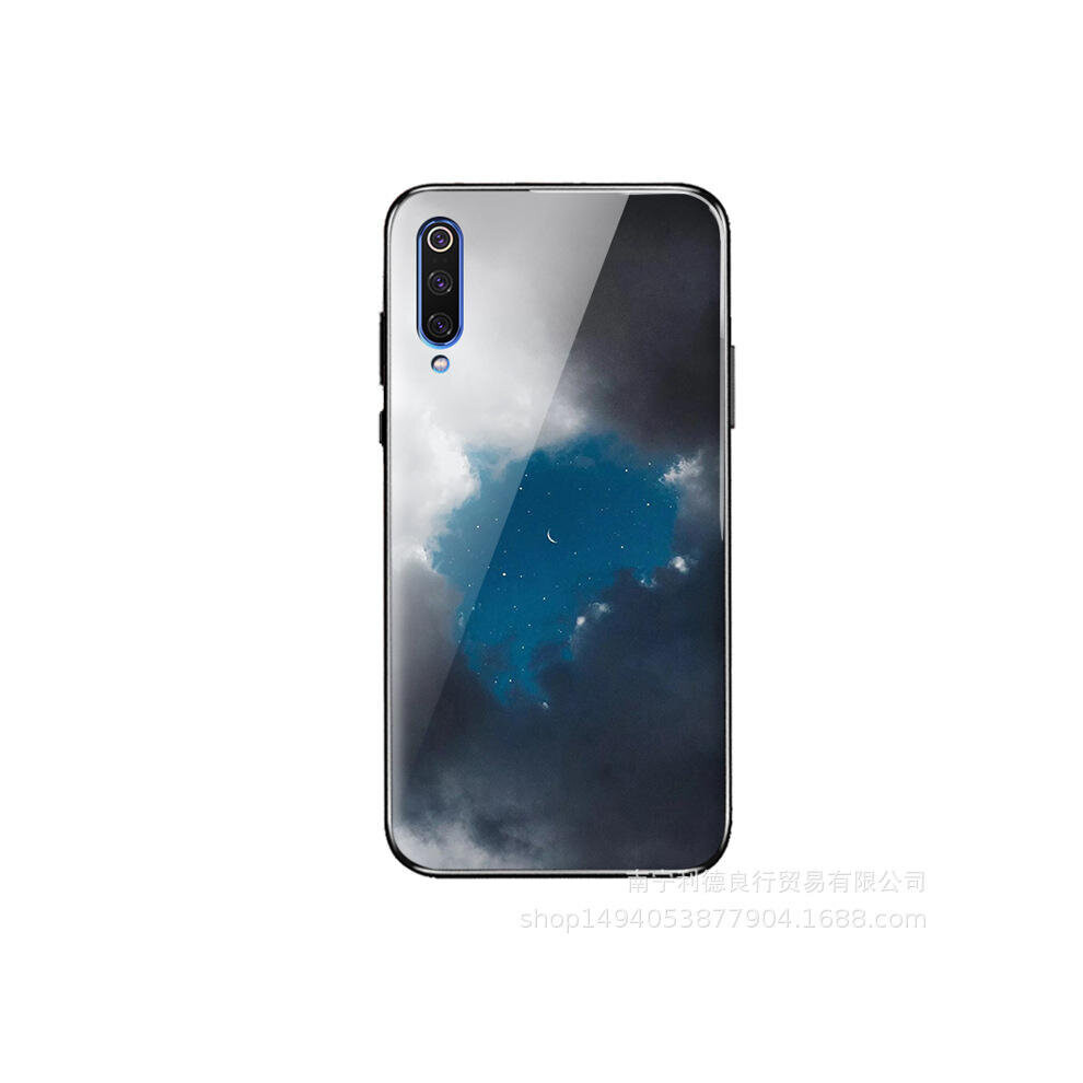 Bakeey Colorful Tempered Glass+Soft Tpu Protective Case For Xiaomi Mi 9 / Xiaomi Mi9 Transparent Edition Color Blue 7082497854468