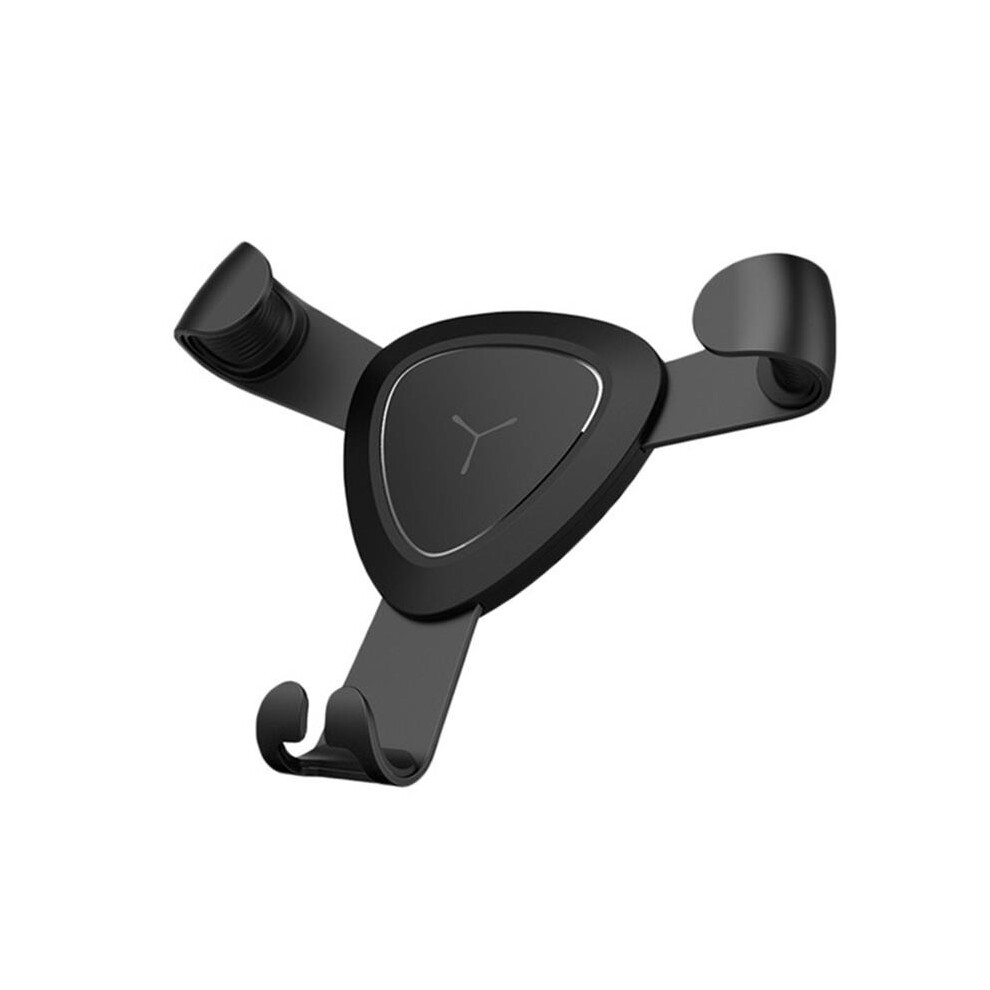 Gravity Linkage Auto Lock Metal Car Air Vent Phone Holder Stand For Xiaomi Mobile Phone Color Black 7082497856677