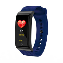 F4 0.96'' Color Screen Heart Rate Blood Pressure Tennis Badminton Fitness Tracker Smart Wristband BLUE COLOR