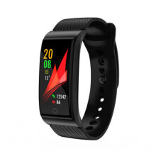 F4 0.96'' Color Screen Heart Rate Blood Pressure Tennis Badminton Fitness Tracker Smart Wristband BLACK COLOR