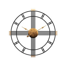 Moderne minimalistische Uhr Schlafzimmer Wohnzimmer Wanduhr nordischen Stil Eisen Stumm Uhr-50CM