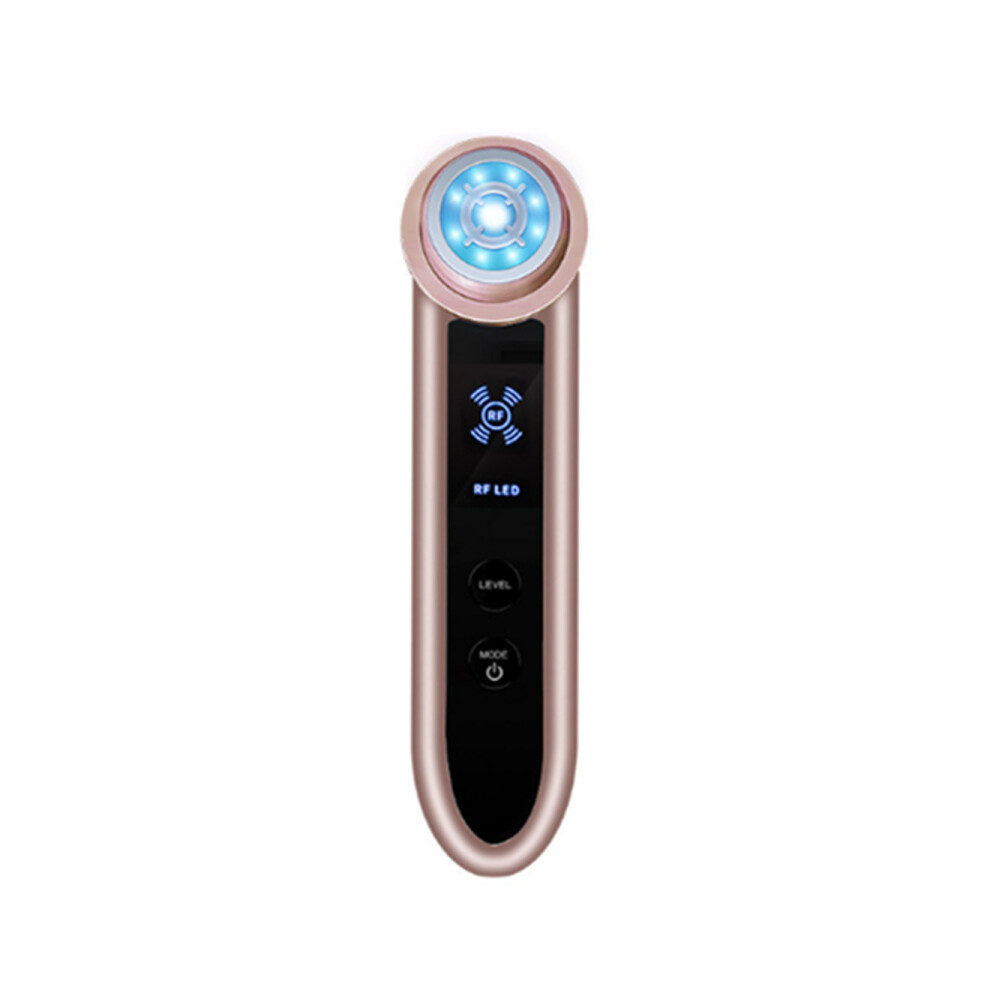 Color Light RF Instrument Home Multi-function Beauty Equipment Micro-current Facial Skin Rejuvenation Introduction Instrument-Gold