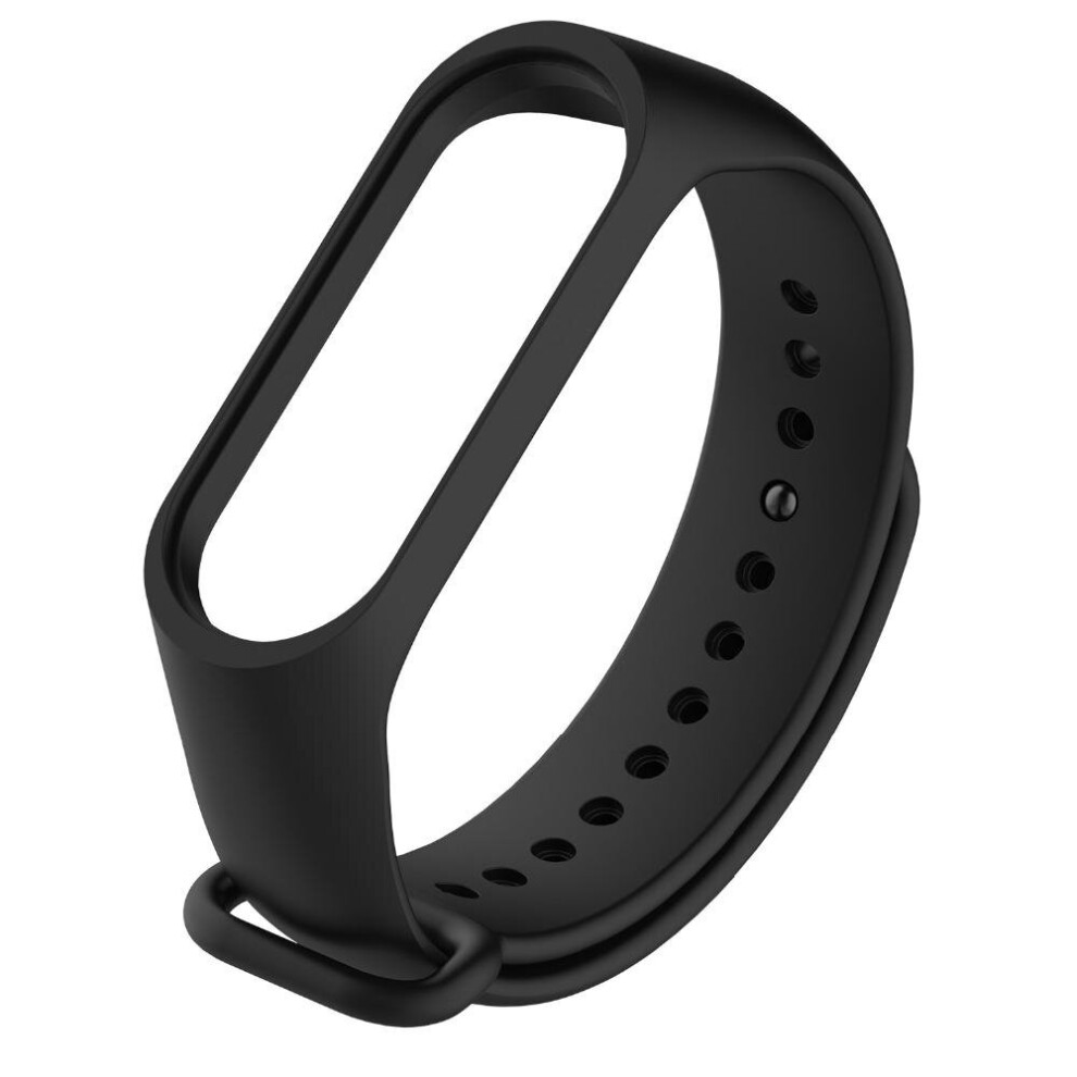 10Pcs Colorful Tpe Pure Watch Band Watch Strap Replacement For Xiaomi Miband 4 Black Color Multicoloured 7082497856608