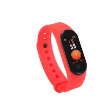 Farbbildschirm M3 Smart Watch Herzfrequenz Blutsauerstoffmonitor Fitness Übung Sportarmband-Rot