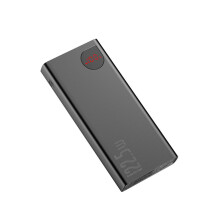22,5 W Digitalanzeige Mini Tragbarer Ladeschatz Ultradünnes Mobiltelefon Mobile Power Schnelles Aufladen-Schwarz
