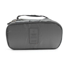 2 pcs Multifunction Travel Organizer Underwear Toiletry Cosmetic Storage Bag GRAY COLOR