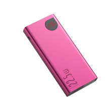 22,5 W Digitalanzeige Mini Tragbarer Ladeschatz Ultradünnes Mobiltelefon Mobile Power Schnelles Aufladen-Rot
