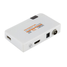 HDMI-RF koaxiális átalakító adapter TV-hez A HDMI digitális jelek RF analóg jelekké alakítása