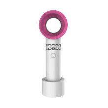 USB-Mini-Handventilator, elektrischer Schreibtischventilator, wiederaufladbarer Akku, blattloser Lüfter für Reisen und Büro, Weiß