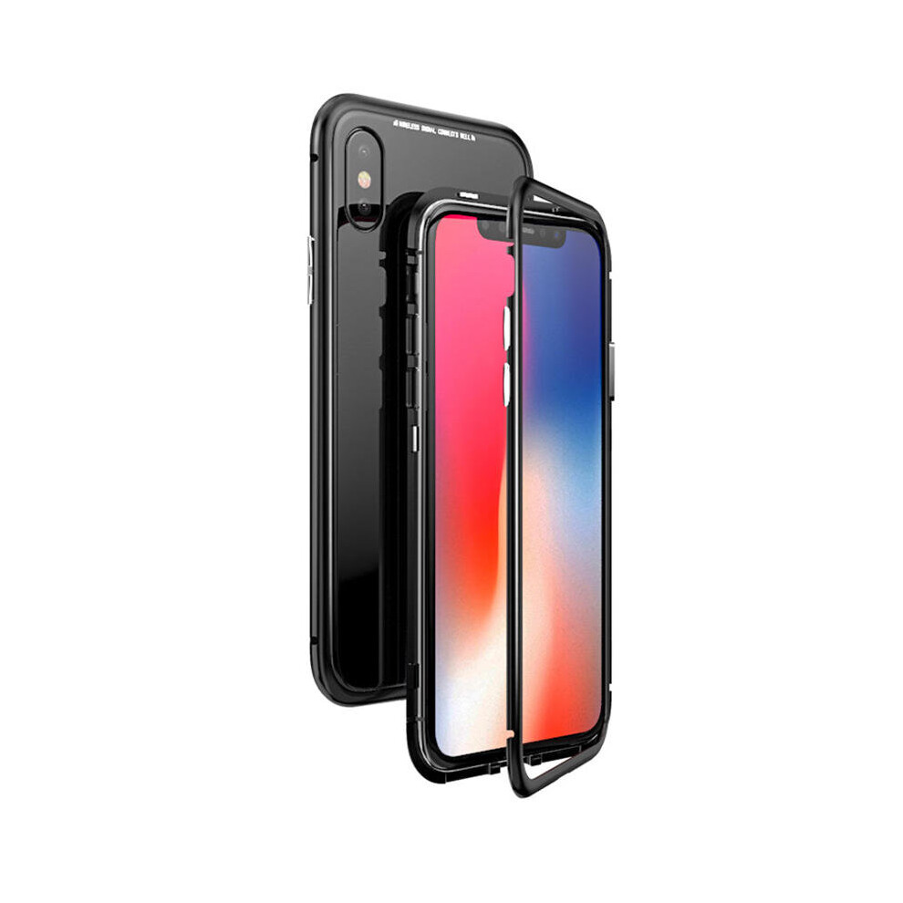 Protective Case for iPhone XS Magnetic Adsorption Metal Bumper  BLACK COLOR-image-OPC-P6CTPCP-NEW