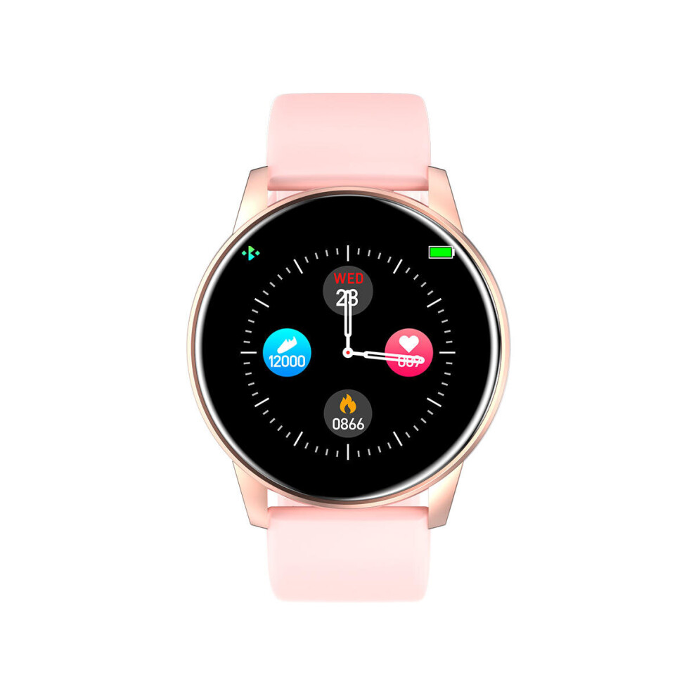 Zl01 1.3' Hd Color Screen Wristband Heart Rate Blood Pressure O2 Monitor Music Camera Control Weather Display Smart Watch Pink Color Pink,Multicoloured 7082497863187