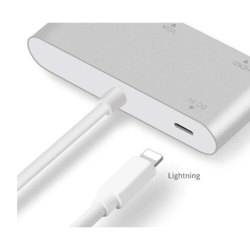 Μετατροπέας Apple σε Hdmi+Vga Lightning σε HDmi Vga Apple σε Hd Black 2