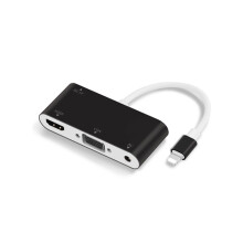 Apple To Hdmi+Vga Converter Lightning To Hdmi Vga Apple To Hd Black