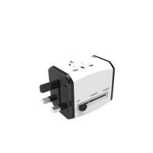 Universal-Multifunktions-Konvertierungsstecker und -buchse für globale Reisen, Stromkonverter, Steckdosen-Stromstecker-Konverter, Weiß