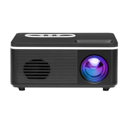 Mini Portable Entertainment LED Projector, Multi-function Interface for Home, HD Projector, Supports 1080P, Black