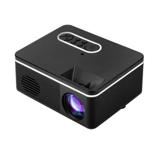 Mini Portable Entertainment LED Projector, Multi-function Interface for Home, HD Projector, Supports 1080P, Black 2