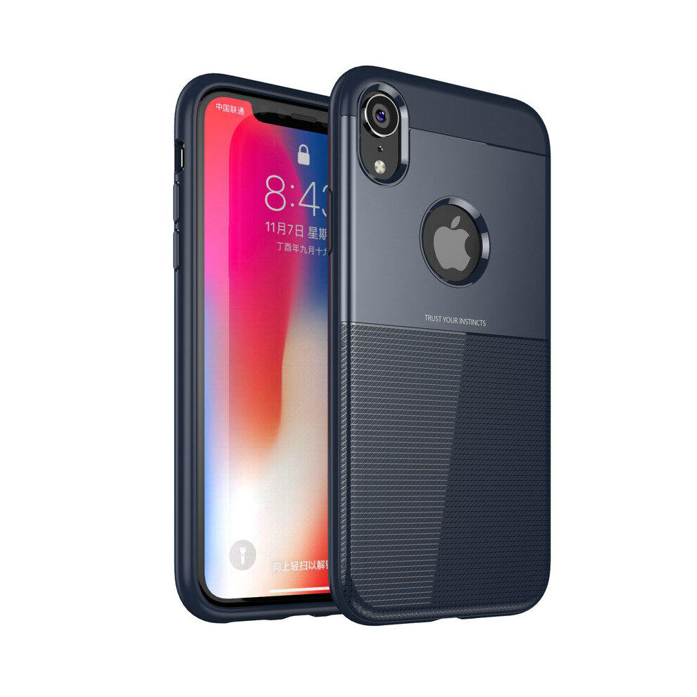 Protective Case For Iphone Xr Armor Anti Fingerprint Hybrid Pc & Tpu Back Cover Color Blue 7082497851146