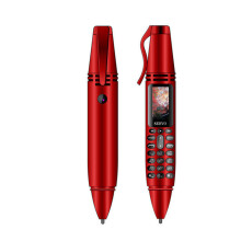 K07 0.96inch 300mAh bluetooth Dialer Recording Pen Handwriting Pen Flashlight Camera Dual SIM Mini Card phone RED COLOR