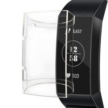 5PCS Silicone Transparent Watch Cover Protective Cover for Fitbit Charge 3