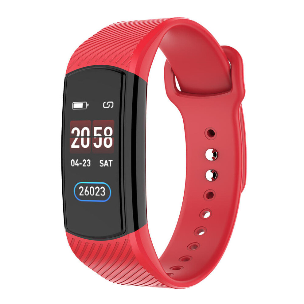 B60 Hd Color Display Heart Rate Blood Pressure Monitor Smart Watch Long Standby Wristband Red Color Red,Multicoloured 7082497866362