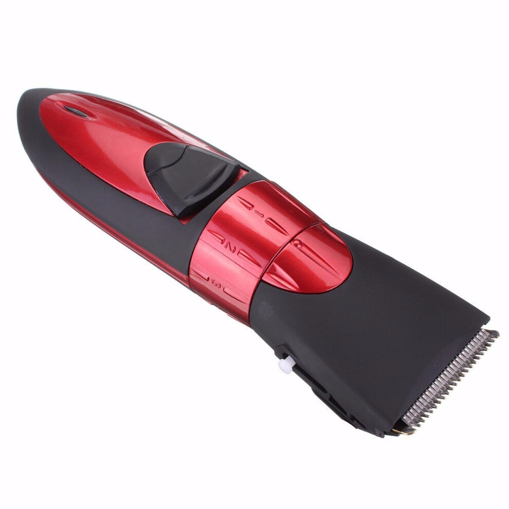 Red Rechargeable Full Body Washable Beard Hair Trimmer Clipper