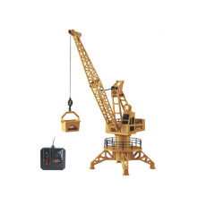 6-channel Electric Crane Tower with Light Remote Control Crane Engineering Crane Model Toy