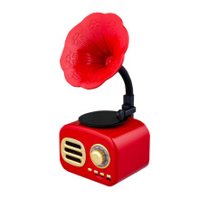 Retro Sound Phonograph Record Player bluetooth Speaker Radio Music MP3 Player RED