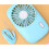 Creative Portable Mini Ultra-thin Camera Fan Handheld Portable Silent Rechargeable USB Mini Fan-Blue 2