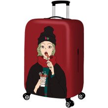Cool Girls Elastic Luggage Cover Trolley Case Cover Durable Suitcase Protector for Case Warm Travel Accessories
