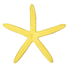 Artificial Finger Starfish Coastal Beach Christmas Tree Ornaments Ball Decorations YELLOW COLOR