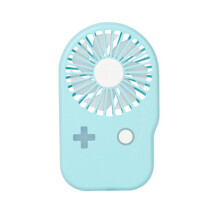 Kreativer tragbarer Mini-Ventilator für Spielkonsolen, wiederaufladbar, tragbar, Handventilator zum Aufhängen am Hals, Blau