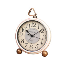 5 Zoll Retro europäischen ländlichen Alarm kreative Student Uhr stumm große digitale kleine Tischuhr