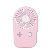 Kreativer tragbarer Mini-Ventilator für Spielkonsolen, wiederaufladbar, tragbar, Handventilator zum Aufhängen am Hals, Pink