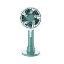 2-in-1 tragbarer Mini-Ventilator, kreativer USB-Kleinventilator, Wind mit drei Gängen und Handyhalterung, Grün